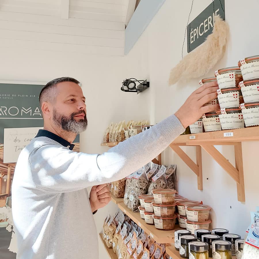 Accueil du camping la ferme de la Serraz