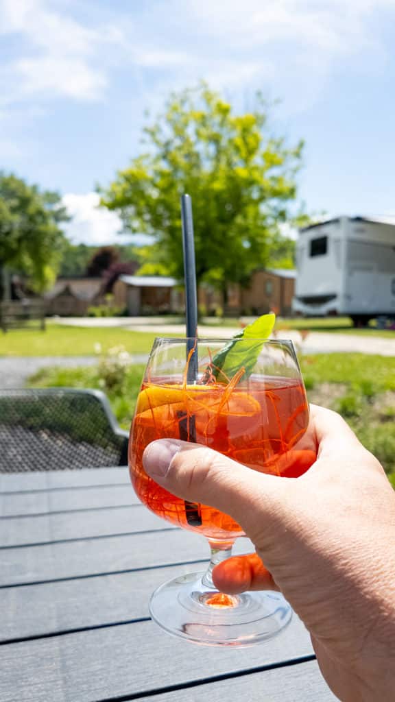 Verre au camping la ferme de la Serraz